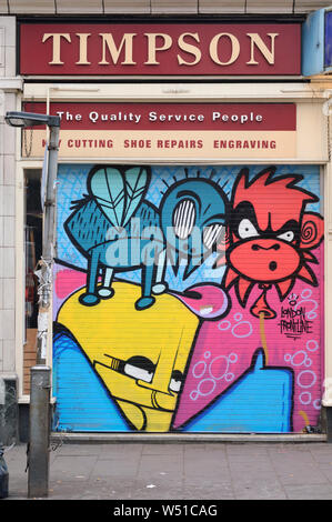 L'Art de la rue, Cowcross Street, Londres, Grande-Bretagne. Banque D'Images