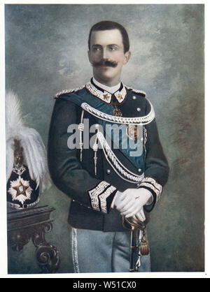 Victor Emmanuel III était le roi d'Italie à partir de 29 juillet 1900 jusqu'à son abdication le 9 mai 1946. Banque D'Images