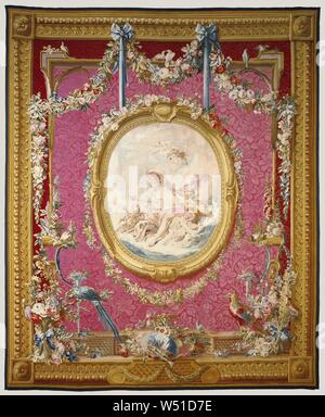 Tapisserie : Vénus sortant de l'eau, de la Tenture de François Boucher, série après caricature de François Boucher (Français, 1703 - 1770), et d'après les dessins de Maurice Jacques (Français, environ 1712 - 1784), et d'après les dessins de Louis Tessier (Français, environ 1719 - 1781), et Jacques Neilson (britannique, écossais, environ 1718 - 1788), manufacture royale des Meubles de la Couronne à la Manufacture des Gobelins (Français, fondée 1662 - présent), France, vers 1776 - 1778, la laine et la soie, 383,5 x 317,5 cm (151 x 125 en Banque D'Images