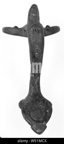 Poignée avec Terminal Face, Inconnu, Pompéi, Italie, 1er siècle après J.-C., Bronze, 12,5 cm (4 15/16 in Banque D'Images