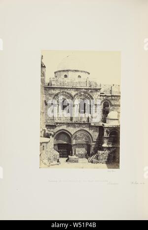 Façade de l'église du Saint-Sépulcre. Jérusalem, Francis Frith (anglais, 1822 - 1898), Jérusalem, Israël, 1860, à l'albumine argentique, 23,7 × 16,1 cm (9 5/16 6 5/16 × dans Banque D'Images