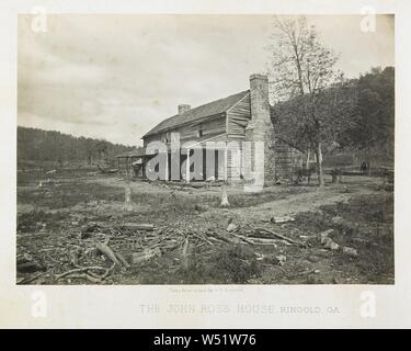 Le John Ross House, Ringold, Géorgie, George N. Barnard (américain, 1819 - 1902), négatif vers 1865, 1866, impression à l'albumine argentique, 25,6 × 35,9 cm (10 1/16 × 14 1/8 in Banque D'Images