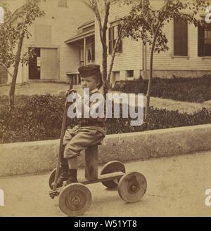 Les jeunes. Velocipedist, Edward et Henry T. Anthony & Cie (American, 1862 - 1902), à propos de 1869-1880, à l'albumine argentique Banque D'Images