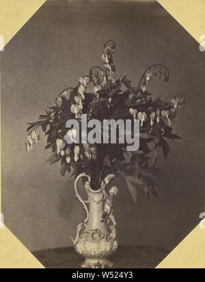 Vase de fleurs, Edward Bierstadt (Américain, né en Allemagne, 1824 - 1907), 1859-1867, à l'albumine argentique Banque D'Images