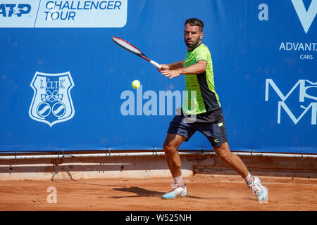 Prague, République tchèque, le 25 juillet, 2019. Vaclav Safranek (CZE) lors de match contre Lorenzo Giustino (ITA) au profit Prague 2019 ouvert Banque D'Images