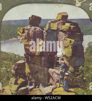 Au-dessus de la porte du diable, Devil's Lake. Au Wisconsin, Truman Ward Ingersoll (américain, 1862 - 1922), 1899, la couleur photomécanique Banque D'Images