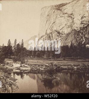 Tutocanula, ou El Capitan, 3600 pieds, Yosemite Valley, comté de Mariposa, calcarea, I.W. Taber (américain, 1830 - 1912), vers 1870, à l'albumine argentique Banque D'Images