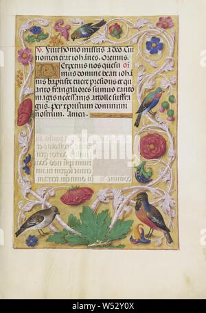 La page de texte décoré, Inconnu, Bruges, Belgique, environ 1510 - 1520 couleurs, Tempera, or et encre sur parchemin, feuilles : 23,2 x 16,7 cm (9 1/8 x 6 9/16 in Banque D'Images