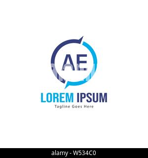 Æ Lettre Logo Design. Æ Icône moderne créative Lettres Illustration design Illustration de Vecteur
