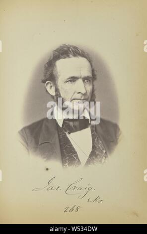 James Craig, James Earle McClees (américain, 1821 - 1887), Julien Vannerson (américain, 1827 - après 1875), Washington, District of Columbia, United States, 1859, impression sur papier salé, 10,1 × 8,6 cm (3/8 à 4 × 3 Banque D'Images