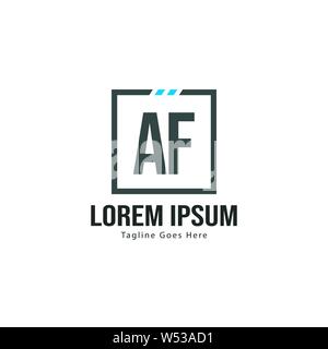 Lettre AF Logo Design. Icône moderne créative Lettres AF Illustration design Illustration de Vecteur