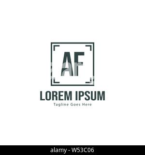 Lettre AF Logo Design. Icône moderne créative Lettres AF Illustration design Illustration de Vecteur