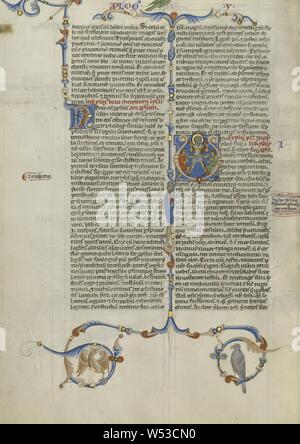 V Initial : Ésaïe être sciés dans deux, Inconnu, Bologne, Italie, environ 1250 - 1262, Tempera et feuille d'or sur parchemin, feuille : 26,8 x 19,7 cm (10 9/16 x 7 3/4 in Banque D'Images