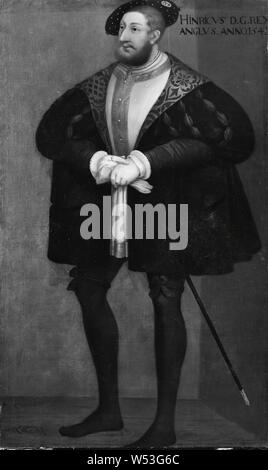 Attribué à David Frumerie, le Roi Henry VIII, Henry VIII, 1491-1547, roi d'Angleterre, peinture, portrait, Henry VIII d'Angleterre, 1667, huile sur toile, hauteur, 194 cm (76,3 po), largeur, 115 cm (45,2 pouces) Banque D'Images