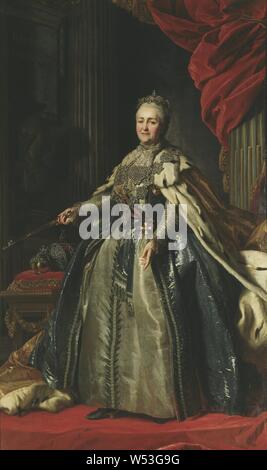 Après Alexandre Roslin, Catherine II, impératrice de Russie, 1729-1796 La Princesse d'Anhalt-Zerbst, peinture, portrait, Catherine II de Russie, huile sur toile, 258 cm de hauteur, (101,5 pouces), largeur, 151 cm (59,4 pouces) Banque D'Images