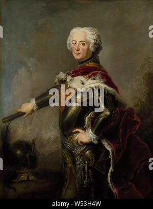 Antoine Pesne, Portrait de Frédéric II de Prusse, (1712-1786), peinture, portrait, Frédéric II de Prusse, 18e siècle, huile sur toile, hauteur, 140 cm (55,1 po), largeur, 108 cm (42,5 pouces) Banque D'Images