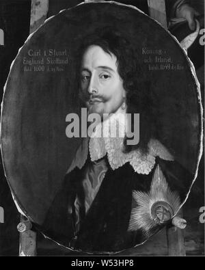 King Charles dans Stuart, portrait du roi Charles d'Angleterre, Charles dans Stuart, 1600-1649, roi d'Angleterre et d'Écosse, peinture, portrait, Charles I d'Angleterre, huile sur toile, hauteur, 71 cm (27,9 po), largeur, 64,5 cm (25,3 pouces)