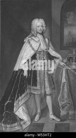 Après Charles Jervas, King Georg II, Georg II, roi d'Angleterre 1683-1760 Conservateur de Hanovre, peinture, portrait, George II de Grande-Bretagne, huile sur toile, 239 cm de hauteur, (94 pouces), de largeur, de 147,5 cm (58 pouces) Banque D'Images