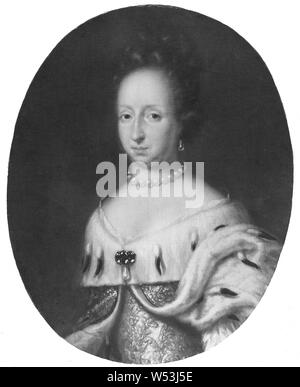 Attribué à David Klöcker Ehrenstrahl, Germany Germany, Reine Eleonora Eleonora, 1636-1715, princesse de Holstein-Gottorp, Reine de Suède, peinture, Eleonora Germany de Holstein-Gottorp, huile sur toile, hauteur, 74, cm (29,1 pouces), largeur, 59 cm (23,2 pouces) Banque D'Images