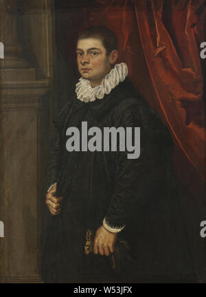 Domenico Tintoretto, Portrait d'un jeune homme, peut-être G. Pesaro, Portrait d'un jeune homme, peinture, portrait, huile sur toile, hauteur, 122 cm (48 pouces), largeur, 91 cm (35,8 pouces) Banque D'Images