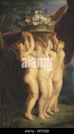 Atelier de Pierre Paul Rubens, Les Trois Grâces, de circa 1620, huile sur toile, hauteur, 111 cm (43,7 po), largeur, 64 cm (25,1 pouces) Banque D'Images