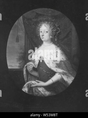 Peder Rublagh, Charlotta Amalia, 1650-1714, Reine de Danemark, princesse de Hessen-Kassel, peinture, portrait, Charlotte Amalie de Prusse, huile sur cuivre, hauteur : 29 cm (11,4), Largeur : 25 cm (9,8) Banque D'Images