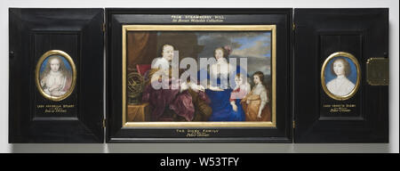 Peter Oliver, Venetia et Kenelm Digby Anastasia, Digby DIGBY Digby, la famille (famille Kenelm DIGBY Digby, Venetia et les fils Kenelm et John, peinture, Tempera sur parchemin, hauteur, 16,8 cm (6,6 po), largeur, 25,5 cm (10 pouces), signé, Inuenit Eq (EUE) Van Dyck Imitatus est PO, dans le coin supérieur droit de l'or Banque D'Images