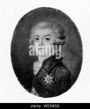 Anton Ulrik Berndes, Gustaf Adolf Reuterholm, Gustav Adolf Reuterholm, 1756-1813, peinture, gouache, hauteur, 5 cm (1,9 po), largeur, 4 cm (1,5 pouces) Banque D'Images