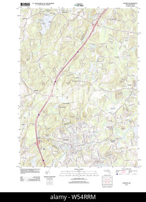 Le Massachusetts USGS Topo Historique MA CARTE Restauration TM 20120613 Hudson Banque D'Images