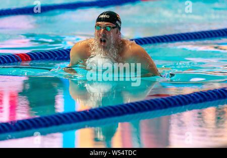 Gwangju, Corée du Sud. 26 juillet, 2019. Natation Championnat du Monde : 200 mètres hommes poitrine finale : Marco Koch de Allemagne en action. Crédit : Bernd Thissen/dpa/Alamy Live News Banque D'Images