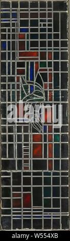 Vitraux, section, anonyme, c. 1940 - c. 1970, verre, h 150 cm × w 44 cm Banque D'Images