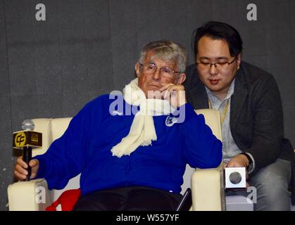 Entraîneur de football serbe et ancien joueur Bora Milutinovic assiste à la Football chinois et loisirs Forum pendant la 2018 footballeur chinois du Oui Banque D'Images
