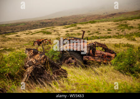 Les véhicules abandonnés, Maui, Hawaii, USA Banque D'Images