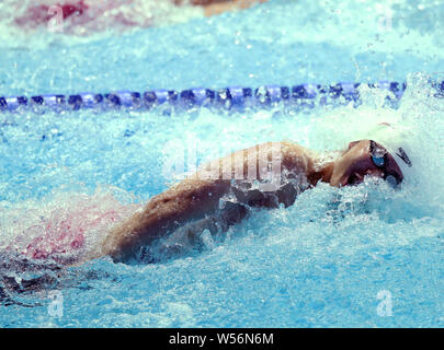 Gwangju, Corée du Sud. 26 juillet, 2019. Yu Hexin de Chine fait concurrence au cours du 50m libre masculin en demi-finale des Championnats du Monde FINA à Gwangju, Corée du Sud, le 26 juillet 2019. Crédit : Li Gang/Xinhua/Alamy Live News Banque D'Images