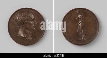 Napoléon Bonaparte, Premier Ministre de la France et de la Vénus de Médicis, médaille de bronze. A l'avant : le buste de l'homme à l'intérieur de l'intérieur. Inverse : Vénus de Médicis dans un cercle, Napoléon I Bonaparte (empereur des Français), Romain Vincent Jeuffroy, Paris, 1805 - 1815, bronze (métal), frappant (métallurgie), d 4,1 cm × W 31,31 Banque D'Images