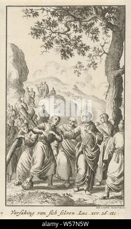 Le Christ et ses disciples la versification de selven sich vingt quatre scènes du Nouveau Testament (titre de la série), Christ expliquant sa doctrine, Jan Luyken (mentionné sur l'objet), Amsterdam, 1681, papier, gravure, h 122 mm × w 74 mm Banque D'Images