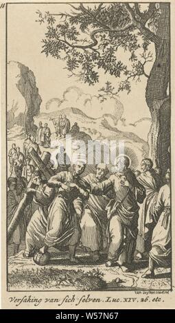 Le Christ et ses disciples la versification de selven sich vingt quatre scènes du Nouveau Testament (titre de la série), Christ expliquant sa doctrine, anonyme, 1720, papier, gravure, h 124 mm × w 70 mm Banque D'Images