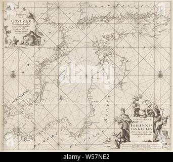 Passeport Carte de la mer Baltique de Rostock à Vyborg Passeport Carte de la mer Baltique de Gelegentheyt entre Al aliénant Rostok et Wyborg. Soigneusement disposés. (Titre sur l'objet), passeport carte de la mer Baltique et les côtes de ses pays voisins (Danemark, Allemagne, Suède, Pologne, Russie et dans les pays baltes) de la ville allemande de Rostock à la Fédération de Vyborg, avec deux rose, le Nord est au-dessus. En haut à gauche est une section rock avec le titre, où certains mineurs effectuer des travaux. Une fonderie de fer en face de la roche. En bas à droite l'adresse de l'éditeur et l'échelle en Banque D'Images