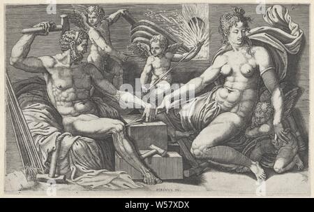 Venus Aphrodite Et Vulcain Hephaistos Photo Stock Alamy