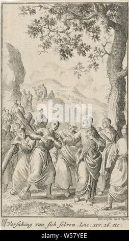 Le Christ et ses disciples la versification de selven sich vingt-quatre scènes du Nouveau Testament (titre de la série), Christ expliquant sa doctrine, Jan Luyken (mentionné sur l'objet), Amsterdam, 1681, papier, gravure, h 118 mm × w 67 mm Banque D'Images