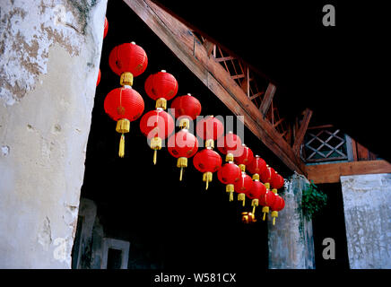 Lhong 1919 architecture cour chinois à Bangkok en Thaïlande en Asie du Sud-Est Extrême-Orient. Créé par la famille Wang Lee Banque D'Images