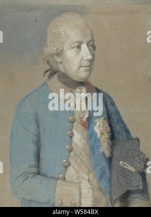 Portrait de Joseph II d'Autriche (1741-90), et plus tard empereur Roman-German roi de Hongrie et de Bohême, Portrait de Joseph II (1741-90), empereur d'Autriche, roi de Hongrie et de Bohème. La moitié à droite, chapeau sous le bras gauche, la main droite insérée dans le gilet. Travail incomplet. Une partie de la collection pastels., Jean-étienne Liotard, 1778, papier, H 67 cm × 49,3 cm w w 12,2 kg h 90 cm × w 72 cm × t 7,7 cm Banque D'Images