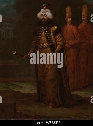 Portrait complet du Sultan Ahmed III (1673-1736), Jean Baptiste Vanmour, ch. 1727 - c. 1730 Banque D'Images