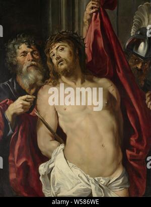 Ecce homo, l'Ecce homo. Le Christ, couronné d'une couronne d'épines, est montré à la population. Debout, à mi-chemin, entre deux hommes, seul le Christ (également appelé 'Ecce Homo'), Peter Paul Rubens (copie d'après), 1800 - 1857, de bord, de la peinture à l'huile (peinture), peinture, h 125 cm × w 95 cm Banque D'Images