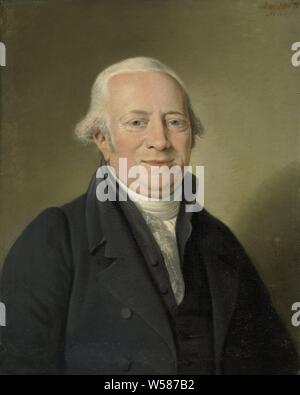 Cornelis Sebille Roos (1754-1820), marchand d'art d'Amsterdam et gardien de la Galerie Nationale Konst dans Huis ten Bosch, La Haye, Portrait de Cornelis Sebille Roos. Acheteur d'art et de courtier à Amsterdam et inspecteur de la Galerie Nationale Konst dans Huis ten Bosch à La Haye. Buste, à droite, souriant, historique, Cornelis Sebille Roos (éditeur), Adriaan de Lelie (mentionné sur l'objet), 1815, toile, de la peinture à l'huile (peinture), H 68 cm × w 54,3 cm d 9 cm Banque D'Images