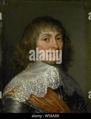 Portrait de George Frederick, Prince de Nassau-Siegen, Portrait de George Frederik (1606-74), prince de Nassau-Siegen. Buste à droite, en armure., anonyme, Hollande, 1636, panneau, de la peinture à l'huile (peinture), support : h 30,4 cm × 24,5 cm w t 1,0 cm d 2,1 cm Banque D'Images