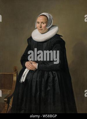 Portrait de par Feyntje Feyntje Steenkiste, Portrait de par Steenkiste (1603 / 04-1640), première femme (1626) par Lucas de Clercq. Pièce du genou, par un président permanent, avec des gants plié dans les mains sur l'estomac. Feyntje van Steenkiste, Frans Hals, 1635, toile, de la peinture à l'huile (peinture), support : h 123 cm × w 93 cm d 9,5 cm Banque D'Images