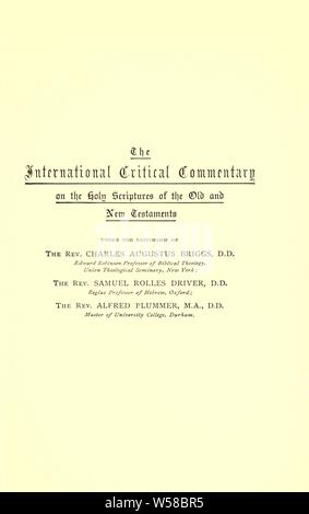 Un commentaire exégétique et critique sur les épîtres aux Ephésiens et aux Colossiens : Abbott, Thomas Kingsmill, 1829-1913 Banque D'Images