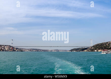 Pont Fatih Sultan Mehmet, Istanbul, Turquie Banque D'Images