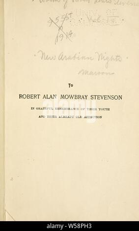 Nouvelles Mille et Une Nuits : Stevenson, Robert Louis, 1850-1894 Banque D'Images